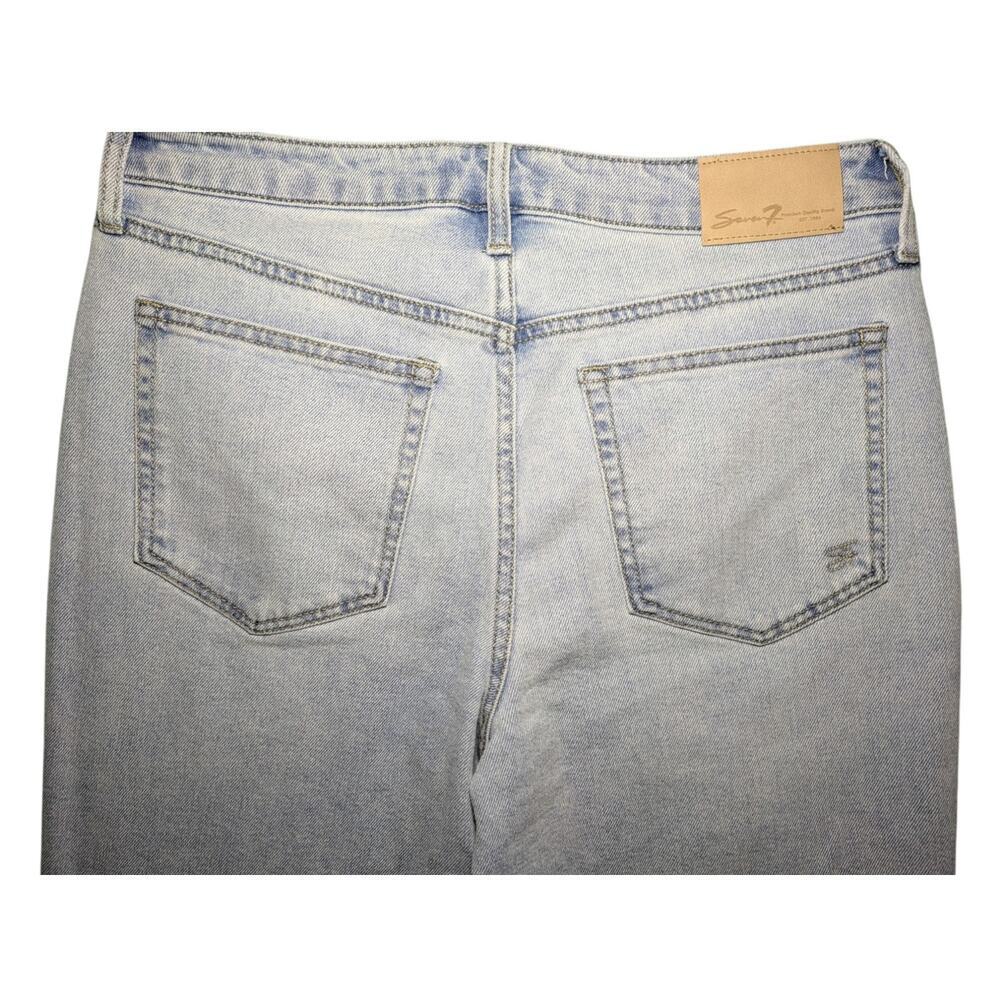 Seven7 90s Straight Leg Jeans Size 6 Key West Light Wash High Rise Ankle - Picture 7 of 15